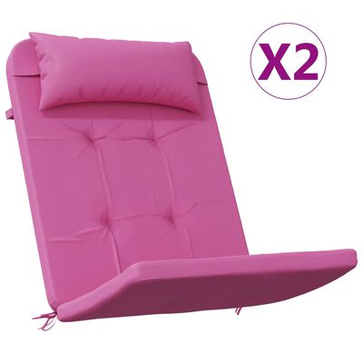 vidaXL Poduszki na krzesła Adirondack, 2 szt., różowe, tkanina Oxford