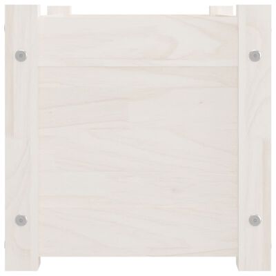 vidaXL Donice ogrodowe, 2 szt., białe, 60x31x31 cm, drewno sosnowe