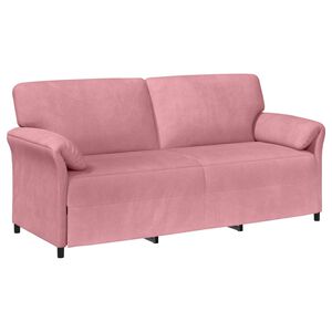 vidaXL Sofa 3-osobowa r&oacute;żowy 198 x 83 x 95 cm Welur