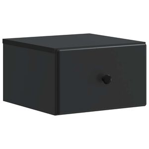 vidaXL Wisząca Szafka Nocna z szufladą Czarny 34,5 x 33 x 20 cm
