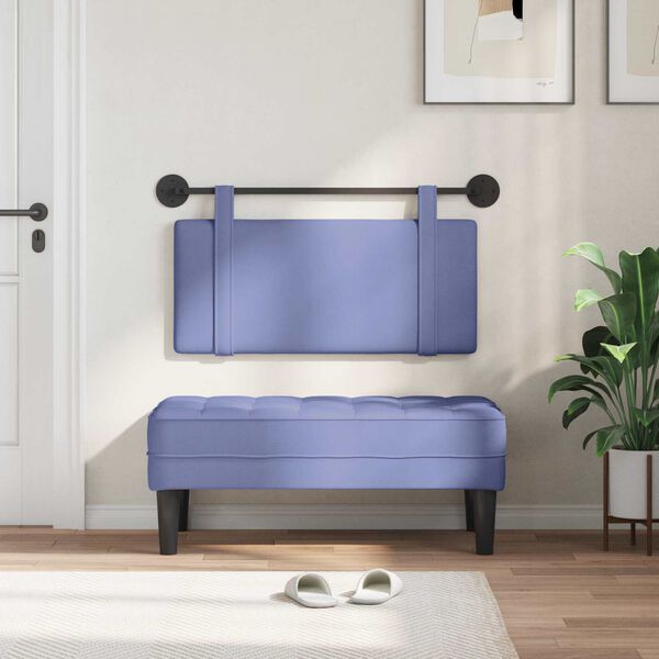 vidaXL Wisząca Głowa Gładki Niebieski dżins 90 x 55 x 5 cm tkanina