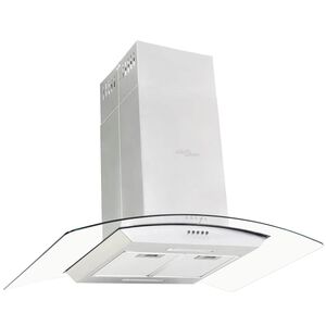vidaXL Okap kuchenny LED, wyspowy, stal nierdzewna, 90 cm, 756 m&sup3;/h