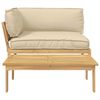 vidaXL Zestaw Sof z poduszką Gładki 2 pcs Beżowy Lite Drewno Akacji