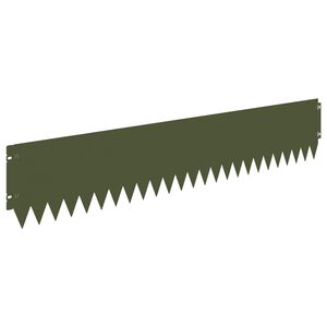 vidaXL Krawężnik do trawnika 30 pcs 103 x 20 cm Stal Oliwkowy zielony