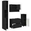 vidaXL Zestaw mebli łazienkowych z szufladą z p&oacute;łką 4 pcs Czarny