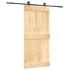 vidaXL Drzwi przesuwne Naturalny i czarny 95 x 210 cm