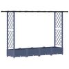 vidaXL Podniesione ł&oacute;żko z kratką i dachem Szary 203 x 40 x 121 cm PP