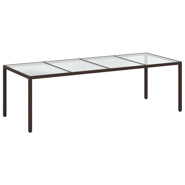 vidaXL 11-cz. zestaw mebli ogrodowych, poduszki, brązowy, polirattan