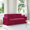 vidaXL Sofa Czerwone wino