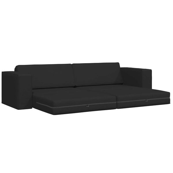 vidaXL Sofa Bed 200cm Czarny tkanina