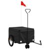 vidaXL Przyczepka rowerowa dla zwierząt, czarna, 30 kg, żelazo