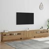 vidaXL Szafka pod TV z oświetleniem LED, dąb artisan, 300x35x40 cm