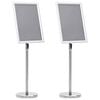 vidaXL Stojaki na plakaty 2 pcs Srebrny 45 x 32,7 x 108 cm Aluminium