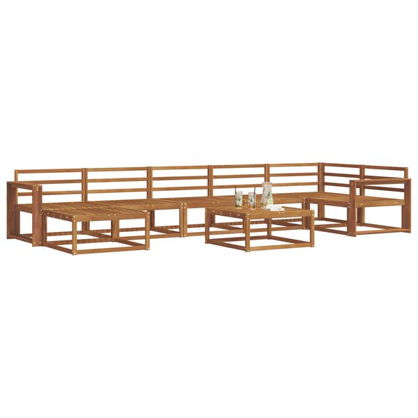 vidaXL Zestaw sof na zewnątrz 8 pcs Naturalny Lite Drewno Akacji