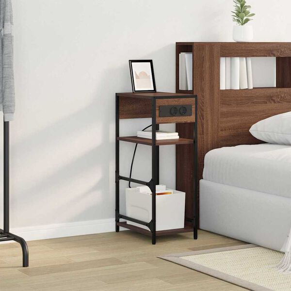 vidaXL Szafka Nocna Brązowy dąb 40 x 27 x 76 cm