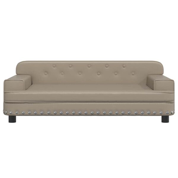 vidaXL Sofa dla dzieci, cappuccino, 90x53x30 cm, sztuczna sk&oacute;ra