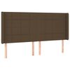 vidaXL Ł&oacute;żko kontynentalne z materacem, brązowe, 160x200 cm, tkanina