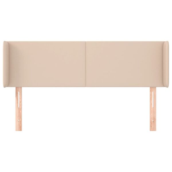 vidaXL Zagł&oacute;wek uszak, cappuccino, 147x16x78/88 cm, sztuczna sk&oacute;ra