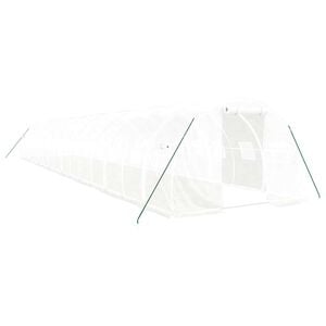 vidaXL Szklarnia ze stalową ramą, biała, 48 m&sup2;, 16x3x2 m