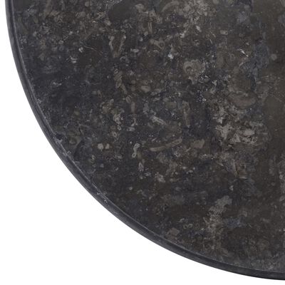 vidaXL Blat do stołu, czarny, Ø50 x 2,5 cm, marmur