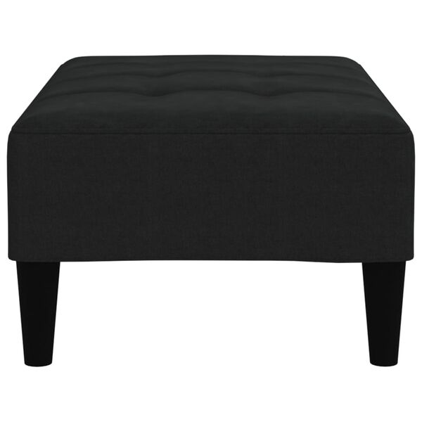 vidaXL Podn&oacute;żek, czarny, tapicerowany mikrofibrą