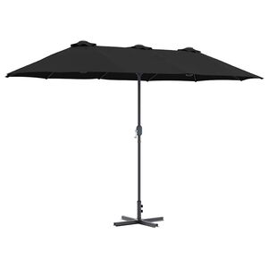 vidaXL Parasolka ogrodowa 370 x 197 x 239 cm Poliester i aluminium