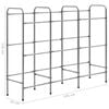 vidaXL Regał magazynowy na 9 skrzynek, srebrny, 145x33x116 cm, stal