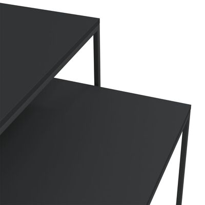vidaXL Zestaw stolików, 2 szt., materiał drewnopochodny i metal