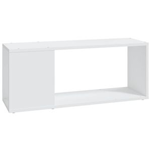 vidaXL Szafka pod TV, biała, 80x24x32 cm, materiał drewnopochodny