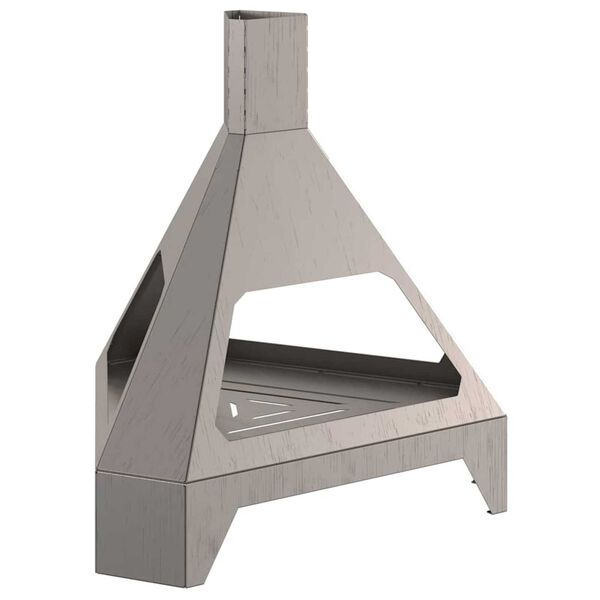 vidaXL Kominek Brązowy 50 x 43 x 52 cm Stal