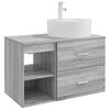 vidaXL Zestaw mebli łazienkowych 2 pcs Szary Sonoma