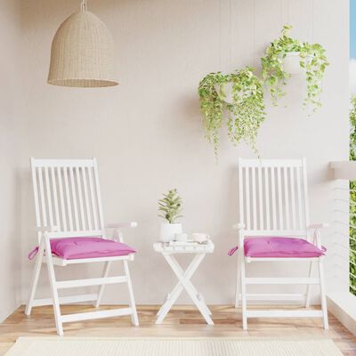 vidaXL Poduszki na krzesła, 2 szt., różowe, 40x40x7 cm, tkanina