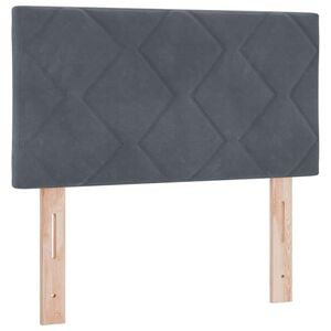 vidaXL Zagł&oacute;wek Ciemnoszary 80 cm Aksamit