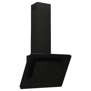 vidaXL Okap kuchenny, 60 cm, stal nierdzewna i hartowane szkło, czarny