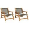 vidaXL Meble ogrodowe 2 pcs Szary 67 x 78 x 73 cm Lite Drewno Akacji