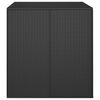 vidaXL Skrzynia na poduszki ogrodowe rattan PE 100x97,5x104 cm, czarna