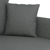 vidaXL Sofa 2-osobowa, ciemnoszara, 140 cm, tapicerowana tkaniną