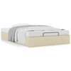 vidaXL Rama ł&oacute;żka otomana bez materaca, kremowa, 120x190 cm, tkanina