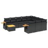 vidaXL Patio Sofa Set 11-osobowe Black