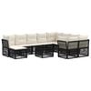 vidaXL Zestaw Sof na Ogr&oacute;d 11 szt. Czarny 55 x 55 x 37 cm polirattan