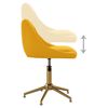 vidaXL Obrotowe krzesła stołowe, 4 szt., musztardowe, obite aksamitem