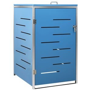 vidaXL Osłona na 1 kosz na śmieci, 69x77,5x115 cm, stal nierdzewna
