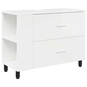 vidaXL Jednostka toaletowa Biały wysoki połysk 80 x 35 x 60 cm