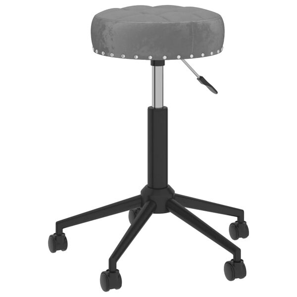 vidaXL Obrotowe krzesła stołowe, 2 szt., ciemnoszare, aksamitne