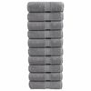 vidaXL Ręczniczki premium, SOLUND, 10 szt., szare, 30x50 cm, 600 g/m&sup2;