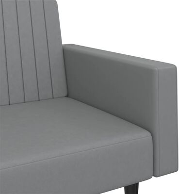 vidaXL 2-osobowa sofa, szara, sztuczna skóra