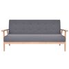 vidaXL 3 osobowa sofa tapicerowana, ciemnoszara