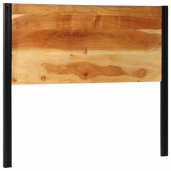 vidaXL Zagł&oacute;wek 120 cm Drewno akacjowe i żelazo