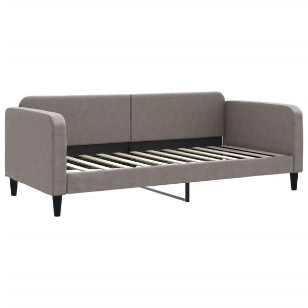 vidaXL Sofa z funkcją spania, kolor taupe, 90x200 cm, obita tkaniną