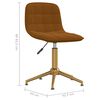 vidaXL Obrotowe krzesło stołowe, brązowe, obite aksamitem